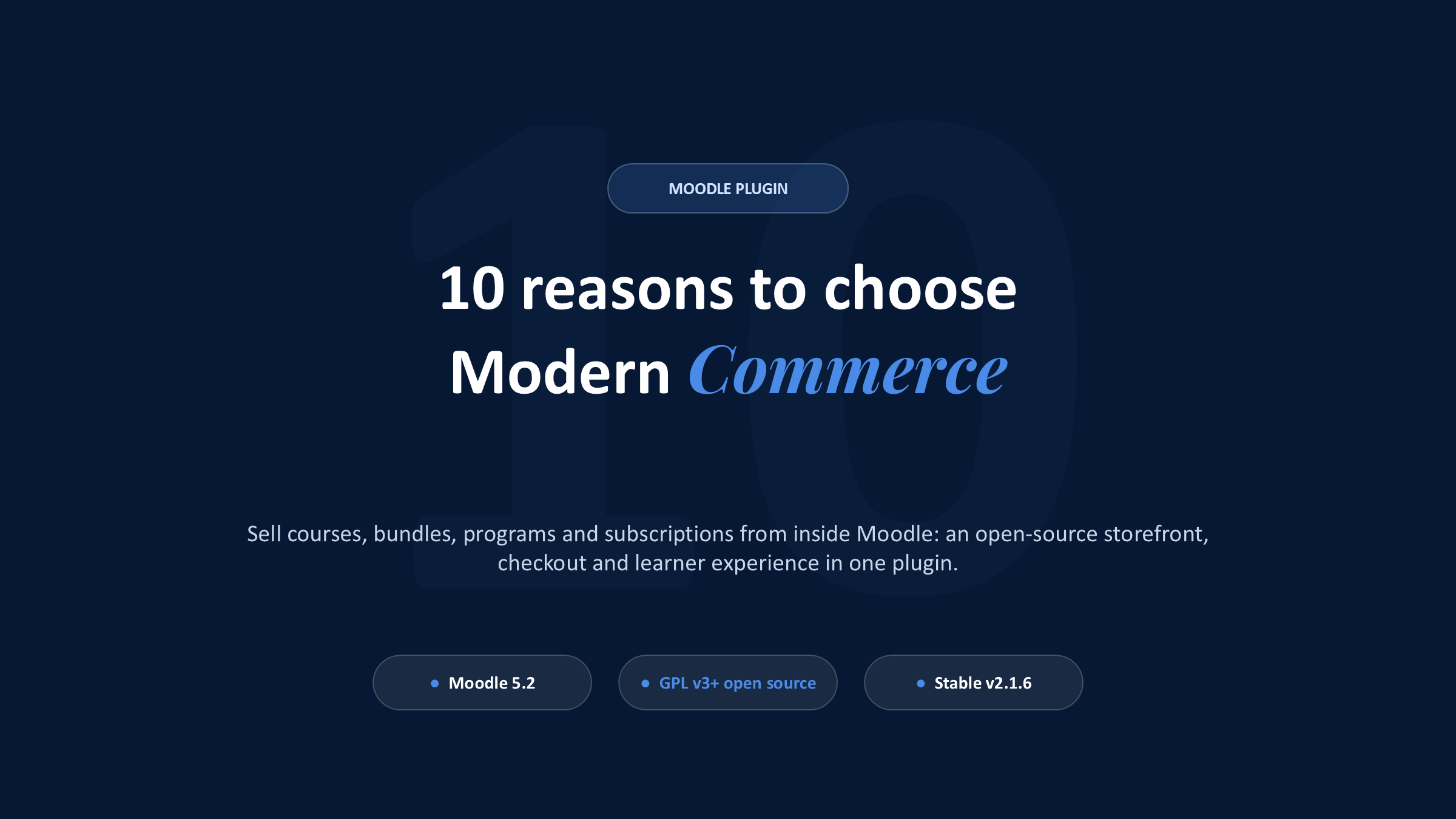 10 reasons to choose ModernCommerce