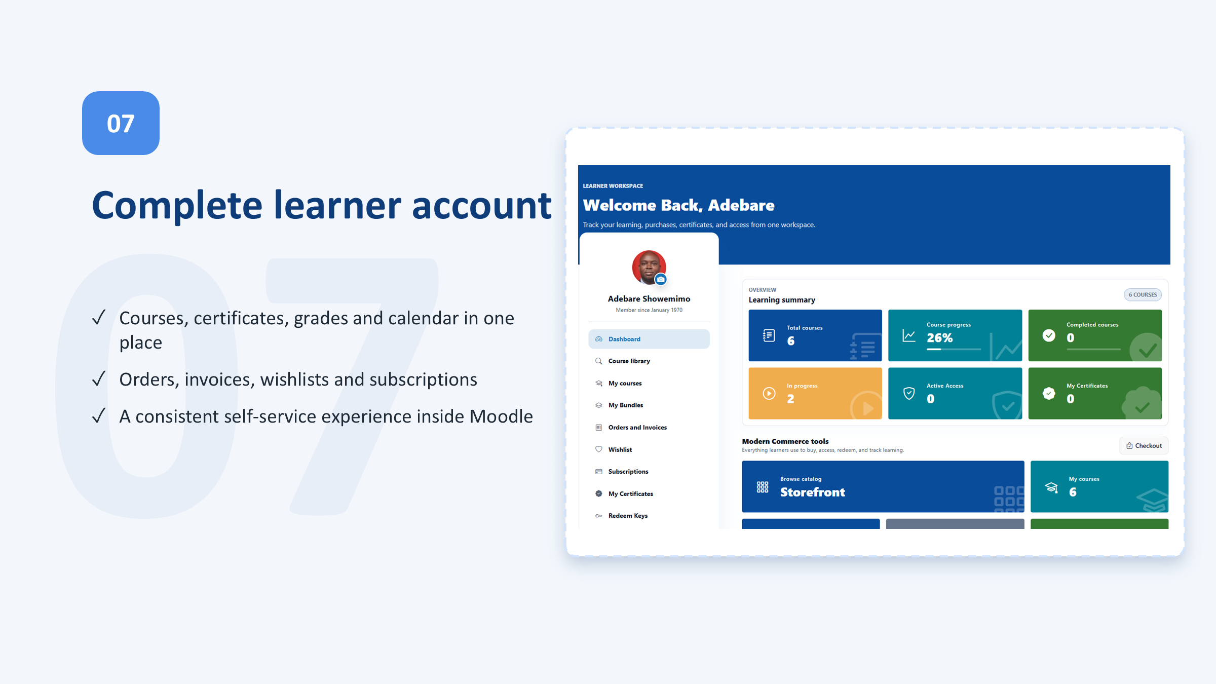 Complete learner account