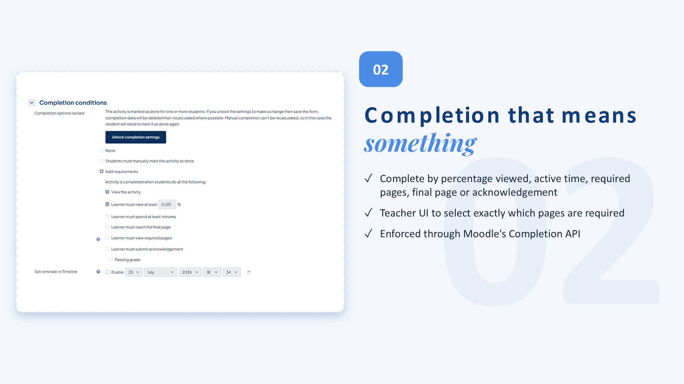 Completion that means something