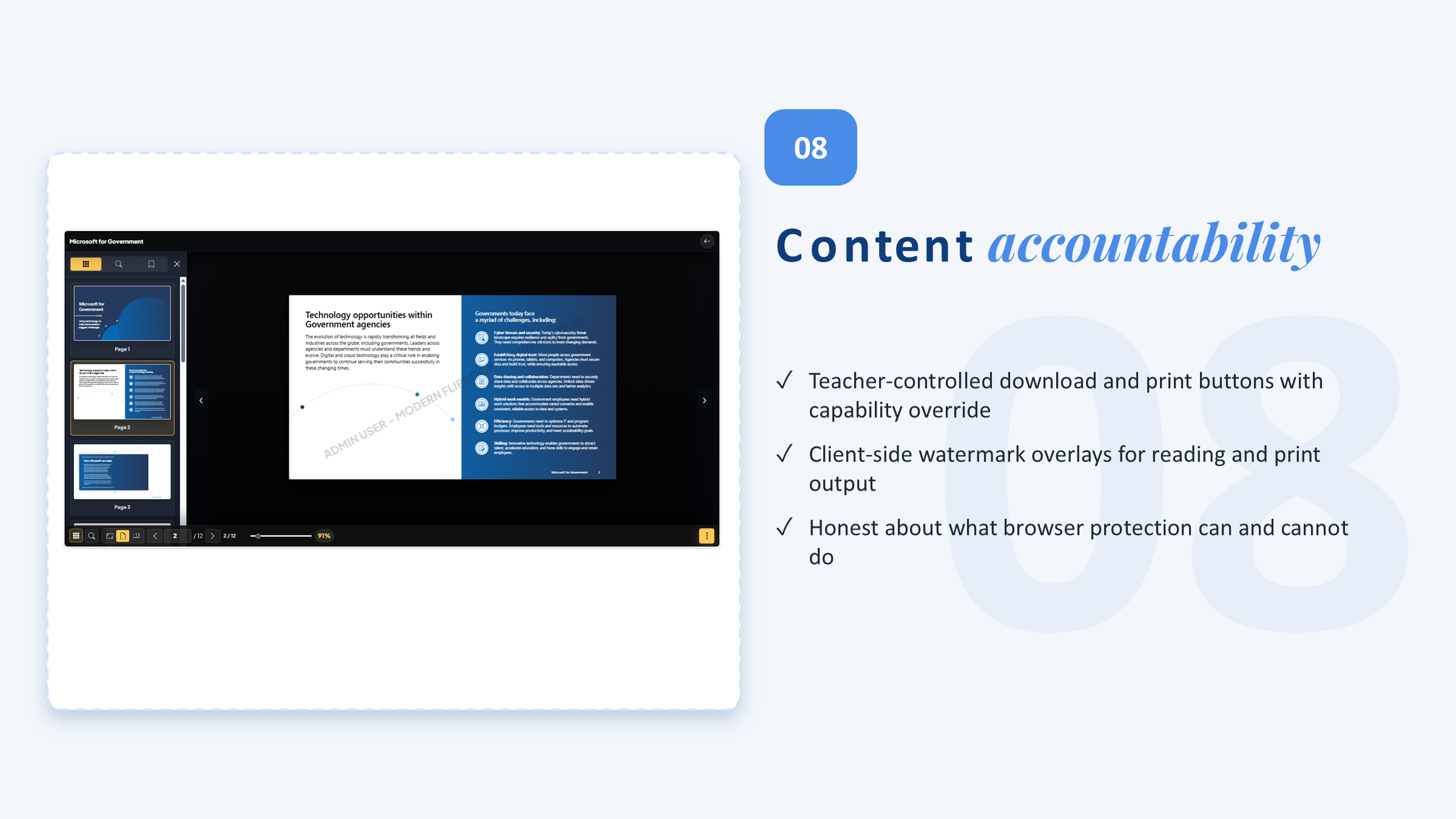 Content accountability